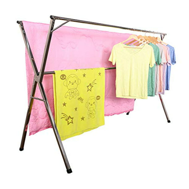 Folding Clothes Laundry Dry Drying Towel Rack Airer Indoor Outdoor Standing UK 